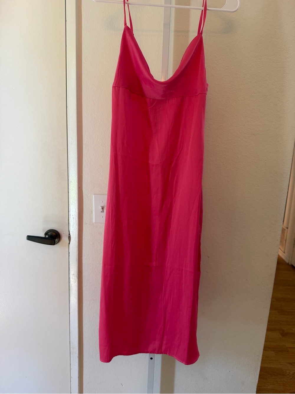 WeWoreWhat Fuchsia Cowl Neck Slip Maxi Dress